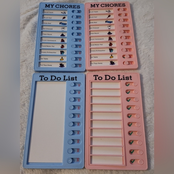 Chore and To-Do List Boards - Blue and Pink - Picture 1 of 6